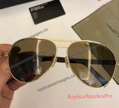 Newest Porsche Design Gold Frame Aviator Sunglasses Replica Buy Online 